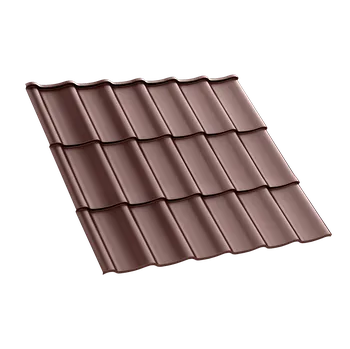 Střešní krytina Regamet ELEKTRA - plechová střešní krytina - EXELENT SP40 Barva: RAL 8017/ čokoládově hnědá