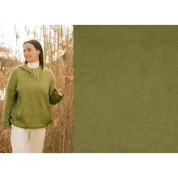 Pletenina s jemným melírem v khaki barvě 205207/7032