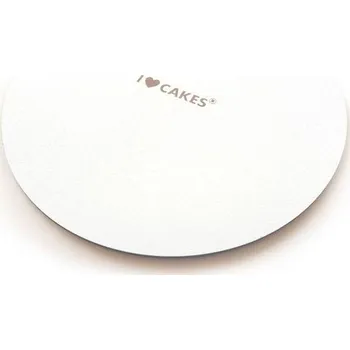 Pevná dřevovláknitá bílá podložka 20cm 1ks - I LOVE CAKES