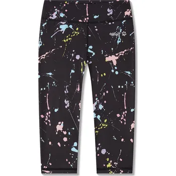 Dívčí funkční 3/4 legíny - Wolf H2565, černá / skvrny Barva: Černá, Velikost: 110