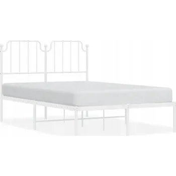 Postel Rám postele ocelový bílý 196x125x102 cm