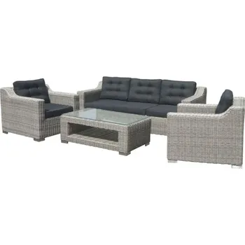 Zahradní sestava Sunfun Pauline XXL 3 + 1 šedá/antracit