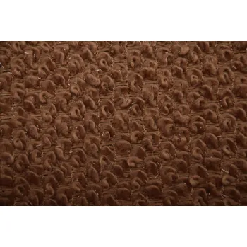 Pletenina v hnědé barvě s očky a lurexovou nití PAR2241