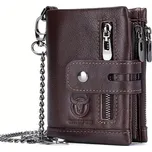 Bullcaptain kožená peněženka s řetízkem Raitis Hnědá BULLCAPTAIN 97k-cube