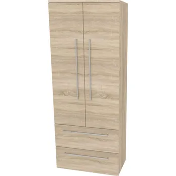Koupelnový nábytek Mereo Bino, koupelnová skříňka vysoká 163 cm, dvojitá, Multidecor, Dub Bardolino CN699DBAR