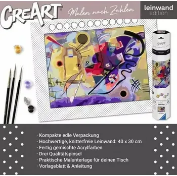 Ravensburger 23918 CreArt Wassily Kandinsky: Žlutá, červená, modrá (Malování na plátno)