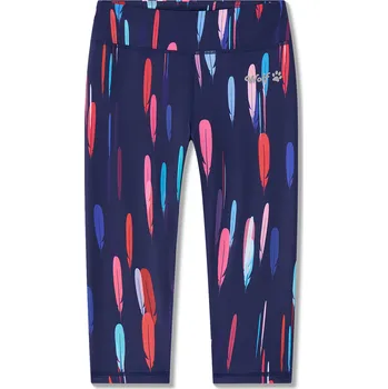 Dívčí legíny Dívčí funkční 3/4 legíny - Wolf H2565, tmavě modrá / pírka Barva: Modrá tmavě, Velikost: 116