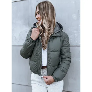 Tmavě šedá prošívaná crop bunda KHALEESI TY3875 Velikost: 2XL