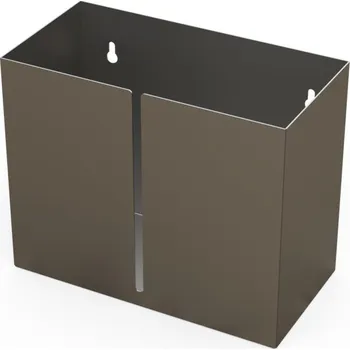 Nerezový dávkovací box do čistých prostor, ukazatel naplnění vpředu, 250 x 250 x 120 mm