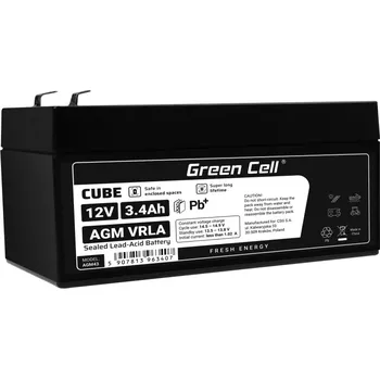 Trakční baterie Green Cell AGM baterie 12V 3.4Ah