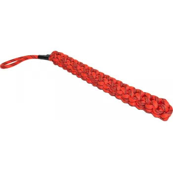 Hračka pro psa Tamer Lanová hračka | Pletený pešek | Maxi | červený s černým prošitím