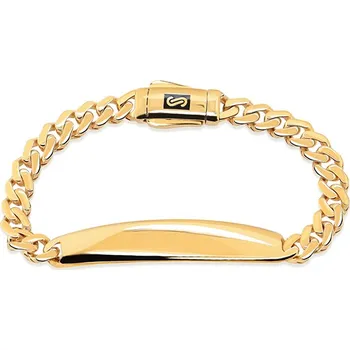 Náramek Dětský Monaco Chain Classic Plain lock bracelet 5mm se zaoblenou plotýnkou IZ31479N + dárkové balení LUXUS zdarma