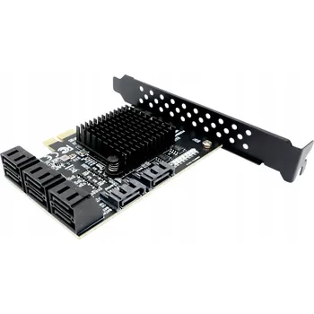 Síťová karta Adaptérová karta PCIe 1X na 8x SATA 3.0 Serial ATA
