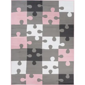 Koberec KOBEREC PINKY 180x250 PUZZLE PASTELOVÉ BAREVNÉ