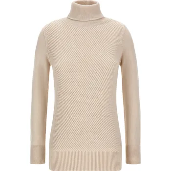Dámský svetr ROLÁK WOOLRICH DIAGONAL STITCH TURTLENECK MILKY CREAM