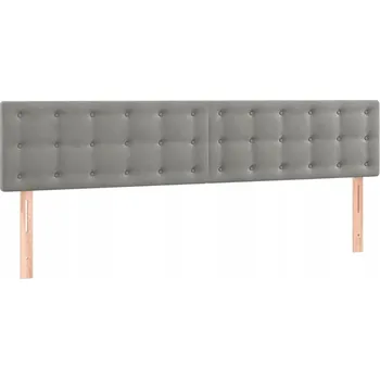 Čelo postele sametové světle šedé 100x5x78/88 cm