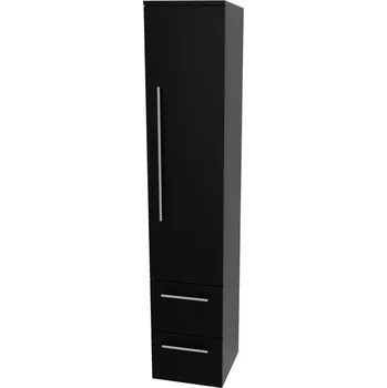 Koupelnový nábytek Mereo Bino, koupelnová skříňka vysoká 163 cm, pravá, Multidecor, Černá Supermat CN698CIPM