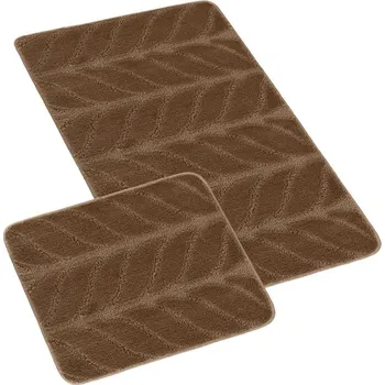 Koupelnová předložka Koupelnové předložky set 2 ks Klas hnědý