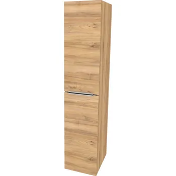 Koupelnový nábytek Mereo Mailo, koupelnová skříňka vysoká 170 cm, chrom madlo, Multidecor, Ořech Pacifik přírodní CN594LPOPP2