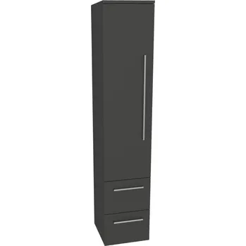 Koupelnový nábytek Mereo Bino, koupelnová skříňka vysoká 163 cm, levá, Multidecor, Šedý diamant CN697SEDD
