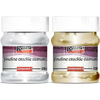 Přípravek na nehty pentart Krakelovací lak pro jemné linie průhledný 230 ml (sada 2ks)