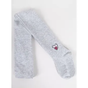 Dívčí oblečení YO Punčocháče RAB0004G šedé s kytičkou velikost oblečení - děti: 116/122