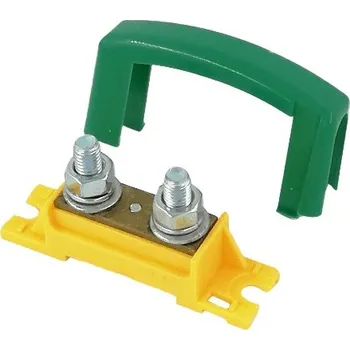 svorka Svorkovnice s krytem 2xM8, zeleno-žlutá, E.4123P