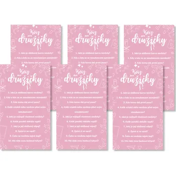 Party nádobí Personal Set kvízů pro družičky - Lovely pink