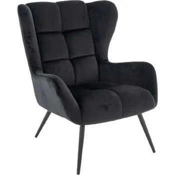 Křeslo Nábytek PEGAS s.r.o. Křeslo LOUIS VELVET, Černý Bluvel 19/Černá