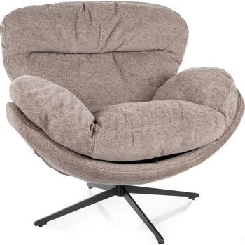 Křeslo Nábytek PEGAS s.r.o. Křeslo otočné FLORENCE RAVEN, Tmavě béžová 30/Černá