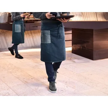 Kuchyňská zástěra e.s. Zástěra denim mediumwashed Strauss