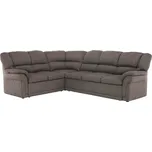 Rohová rozkládací sedací souprava AMELIA, hnědá, úložný prostor, 120x200 cm