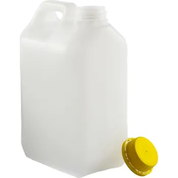 Kanystr Kanystr HDPE 5L + uzávěr s plombou, žlutý