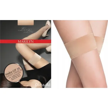 Dámské punčochy MARILYN Punčochy samodržící MAKE-UP HOLD-UPS 10 DEN VISONE M/L