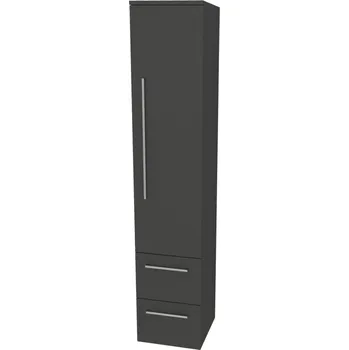 Koupelnový nábytek Mereo Bino, koupelnová skříňka vysoká 163 cm, pravá, Multidecor, Šedý diamant CN698SEDD