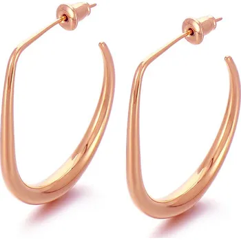 Náušnice Náušnice kapky ocelové růžové zlato