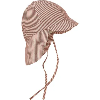 Klobouk Pruhovaný klobouček na zavazování "Irish Cream" HUTTEliHUT VELIKOST: 1,5-2 roky