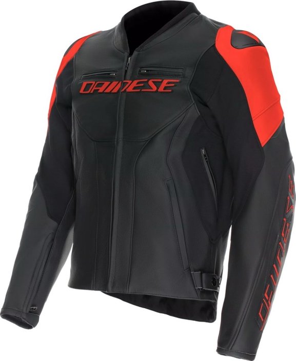 Dainese Dainese RACING 5 sportovní kožená bunda černá/fluo-červená vel.52 52