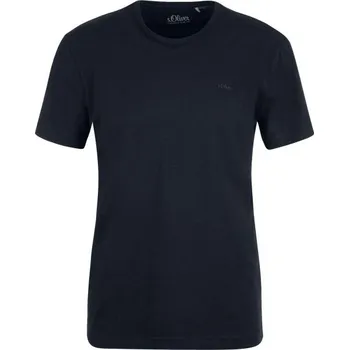 Pánské oblečení Pánské tričko s.Oliver RL BIG SIZE NOOS XXL Tmavě modrá