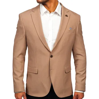 Béžové pánské ležérní sako Bolf 025 - 3XL/58