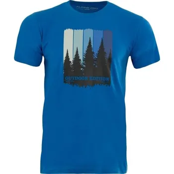Pánské tričko Pánské triko ALPINE PRO MERES S Modrá, Černá