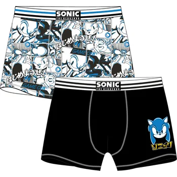 Boxerky Ježek SONIC - licence Pánské boxerky - Ježek Sonic 5333158, bílá / černá Barva: Mix barev, Velikost: S