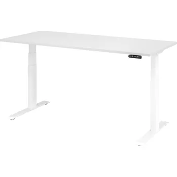 Jednací stůl Výškově nastavitelný psací stůl, elektrický, paměťový spínač, C-noha, 1800 x 800 mm, bílý