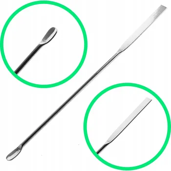 Příbor Mikro špachtlo-lžička laboratorní nerezová ocel leštěná, délka 150 mm