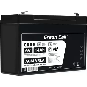 Trakční baterie Green Cell AGM Baterie 6V 14Ah
