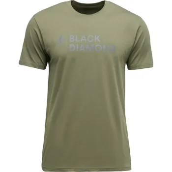Pánské triko Black Diamond M Mini Stacked Ss Tee Velikost: XL / Barva: zelená