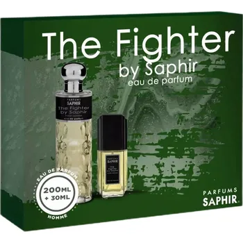 Pánský parfém Saphir, The Fighter Pour Homme set parfémová voda ve spreji 200ml + parfémová voda ve spreji 30ml