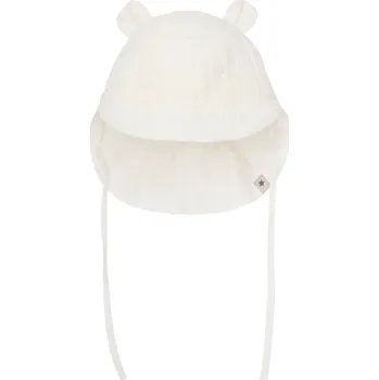 Kojenecká čepice Mušelínový klobouček s oušky "Antique White" HUTTEliHUT VELIKOST: 0-3 měsíce