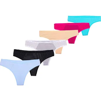 Kalhotky Dámská tanga ( NÁHODNÝ MIX) - 3 ks - L