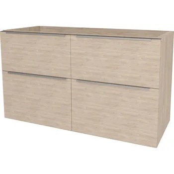 Koupelnový nábytek Mereo Mailo, koupelnová skříňka 121 cm, chrom madlo, Multidecor, Light Rock Hickory CN593SLRH1